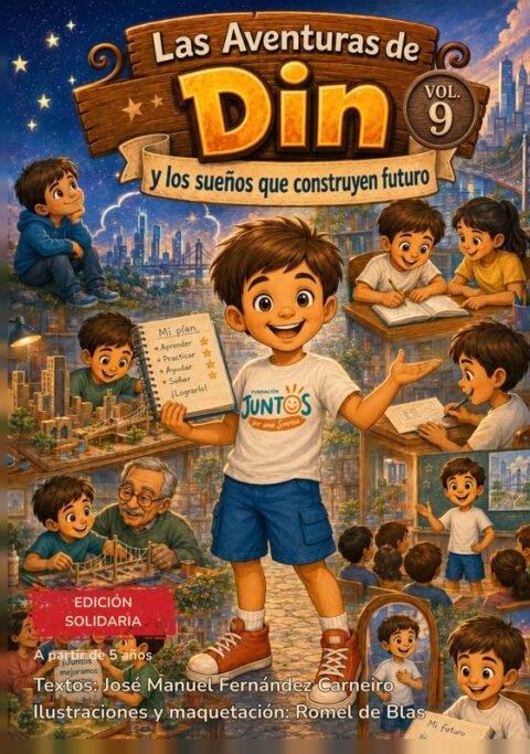 Portada de Las Aventuras de Din, volumen 9: Din y los sueños que construyen futuro
