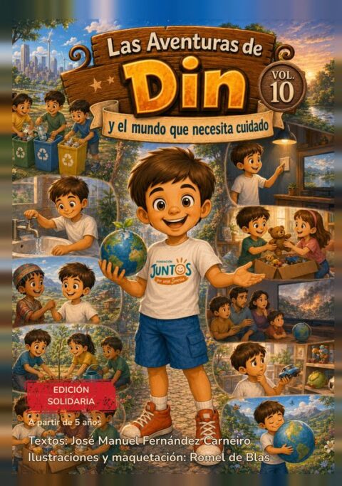 Portada de Las Aventuras de Din, volumen 10: Din y el mundo que necesita cuidado