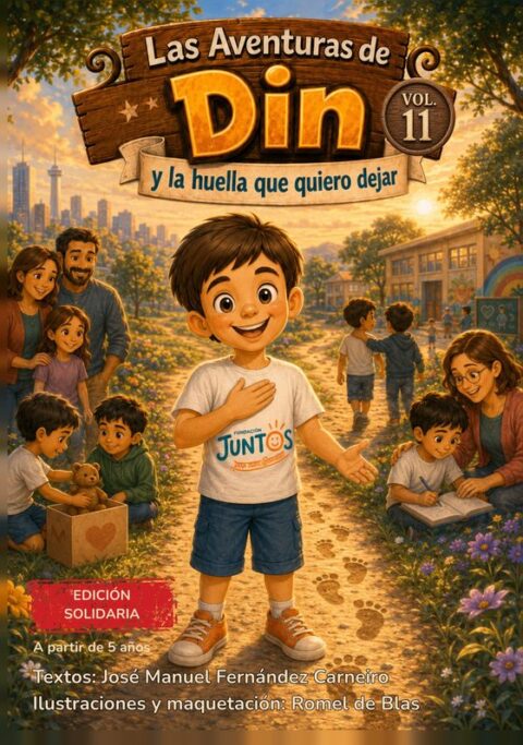 Portada de Las Aventuras de Din, volumen 11: Din y la huella que quiero dejar